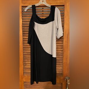 STUDIO 1886 Women’s Colorblock One Shoulder Dress Size L